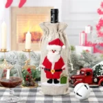 Santa wine bottle cover