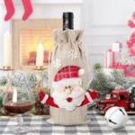 Snowman wine bottle gift bag