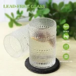 6 pcs embossed water glasses