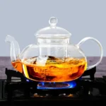 heat resistant glass tea pot