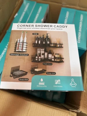 Adhesive corner caddy