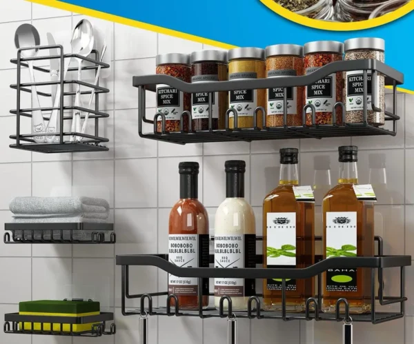 Rectangular shower caddy set