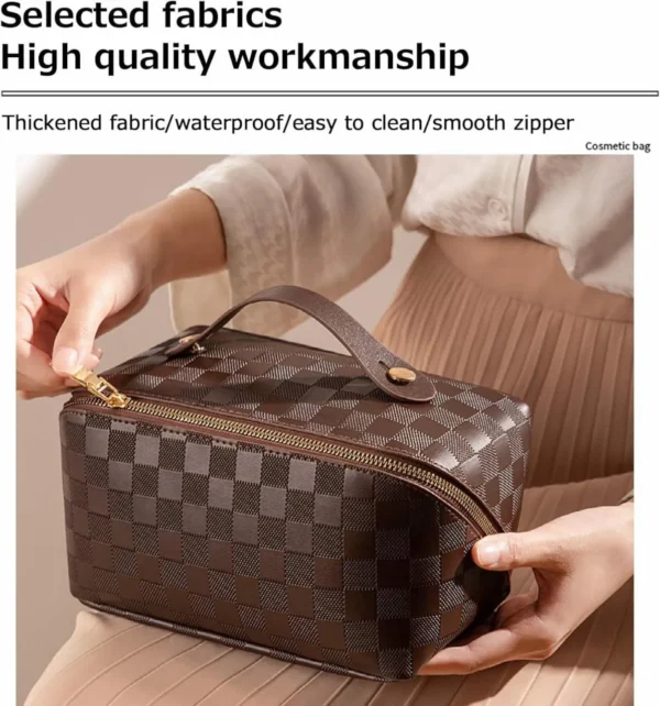 PU leather cosmetic pouch
