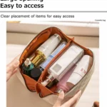 Stylish portable makeup bag
