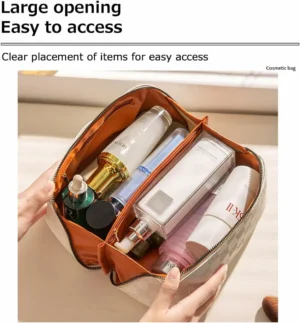 Stylish portable makeup bag