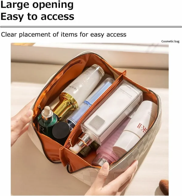 Stylish portable makeup bag