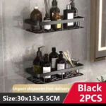 Aluminium Alloy Rectangular Bathroom Rack 15 No drill wall shelf Kenya