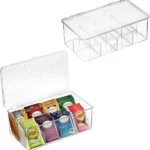 Acrylic Tea Bag Organizer 7 transparent tea organizer