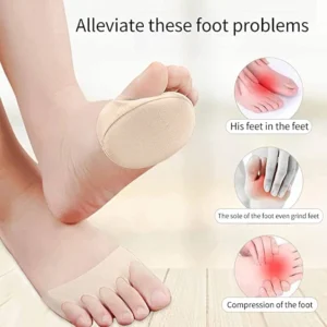 beige and black foot cushion pads