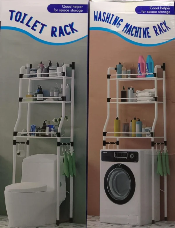 space-saving bathroom rack