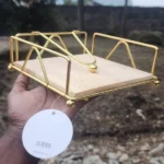 Gold and bamboo tabletop accessory