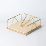 Stylish napkin holder with bamboo base