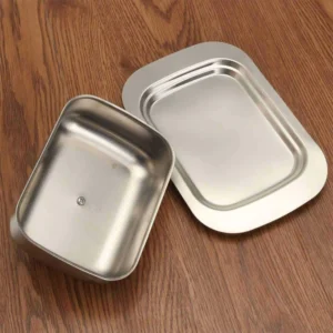 metal butter dish with lid