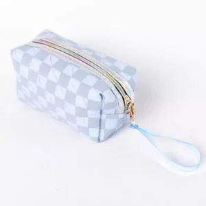 checkerboard makeup bag,