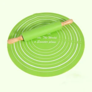 Silicone baking mat with rolling pin
