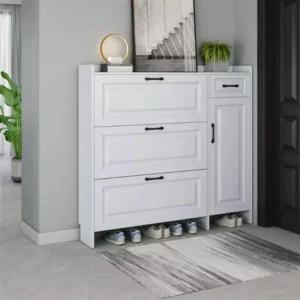 Modern bucket flip shoe cabinet