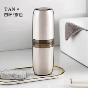 Compact travel toothbrush case