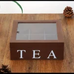 Tea container wooden storage