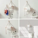 Macrame toilet paper holder