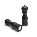 Black wood pepper grinder
