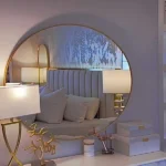 Modern round wall mirror