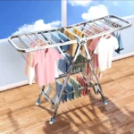 Movable laundry drying rack