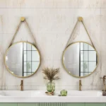 60cm round strap mirror