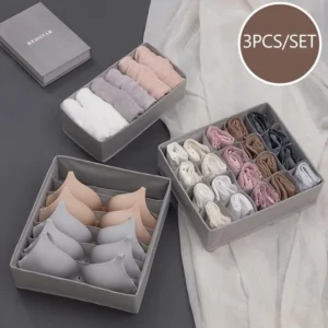 Foldable bra and sock drawer organizer