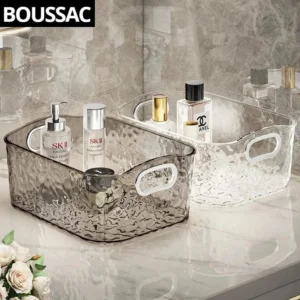 Transparent cosmetics organizer