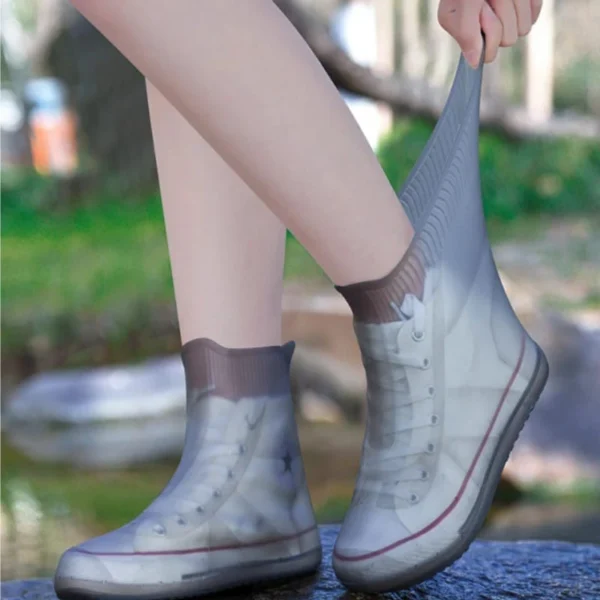 High-top reusable rain boots protector