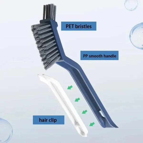 Plastic crevice brush cleaner