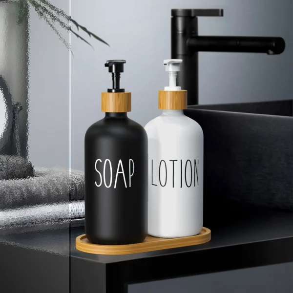 2Pcs 500ml Refillable Soap/Lotion Dispenser