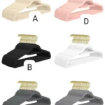 Space-saving velvet clothes hangers