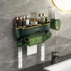 green toothbrush holder