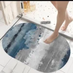 oval bathroom mat