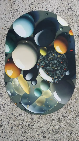 soft oval bath mat