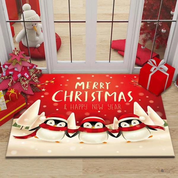 festive entrance rug