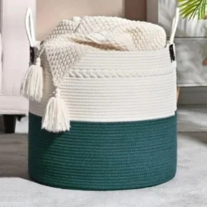 Cotton Rope Storage Basket with Handles
