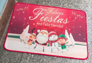 festive door mat