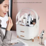 Oval makeup organizer