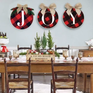 Christmas Wreath with JOY sign