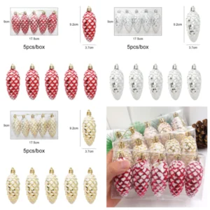 Painted pine cone pendants