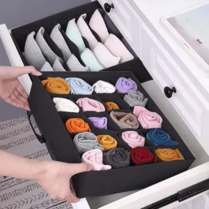 Foldable underwear and sock organizer