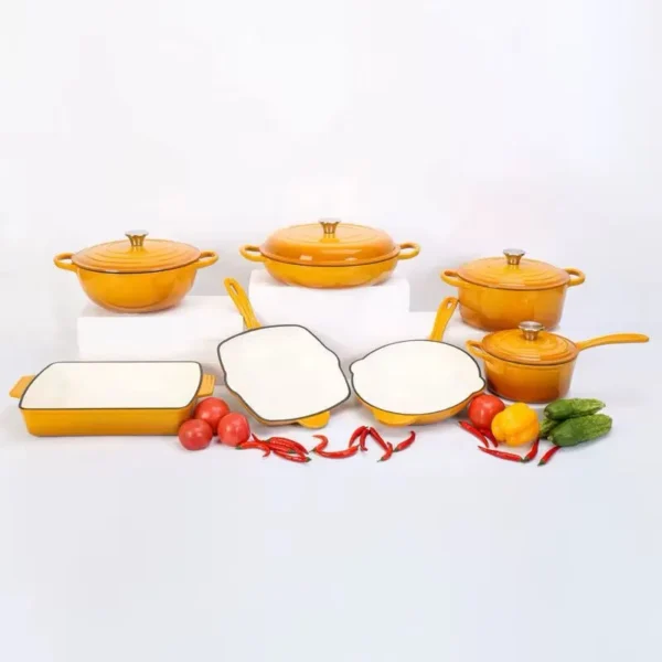 Cast iron casserole dish
