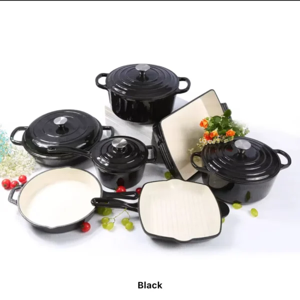 Enameled frying pan