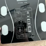 Black digital body scale