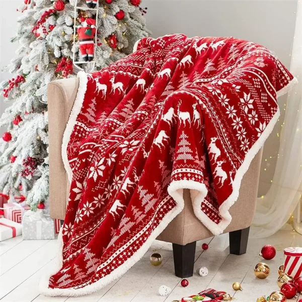 cozy holiday throw