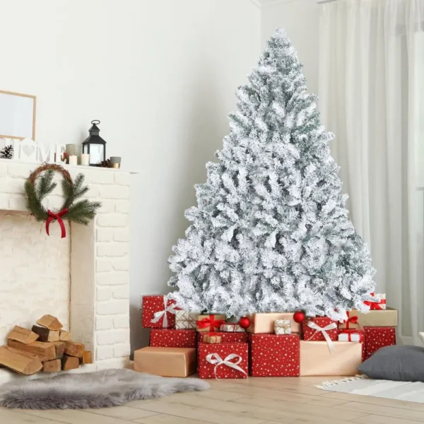 Artificial snow Christmas tree