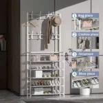 Strong metallic shoe organizer