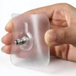 10pcs Strong Adhesive Seamless Sticky Wall Hook with Screw 3 10pcs Transparent Wall Screw Hooks